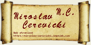 Miroslav Čerevicki vizit kartica